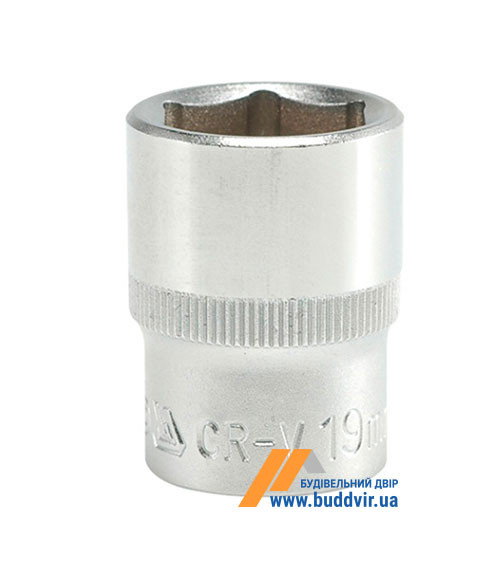 Головка Berg шестигранная Cr-V, 1/2 ", 19 мм