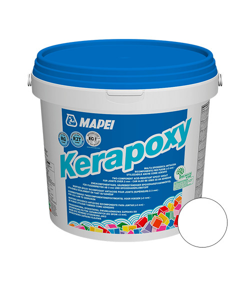 Шов кольоровий епоксидний еластичний водостійкий Мапеі (Mapei) Kerapoxy 100, білий, 2кг