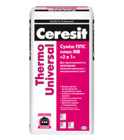 Суміш ППС плюс МВ "2 в 1" Церезіт (Ceresit) Thermo Universal, 25кг