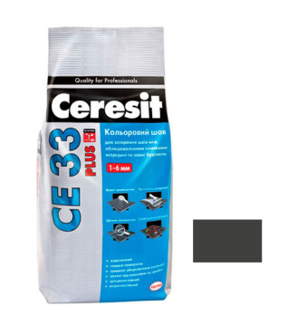 Шов кольоровий Церезіт (Ceresit) СЕ33 Plus, №116, антрацит, 2кг