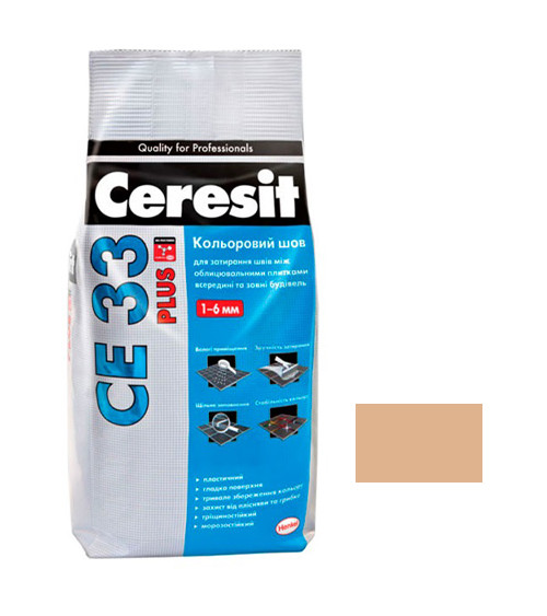 Шов кольоровий Церезіт (Ceresit) СЕ33 Plus, №139, персик, 2кг