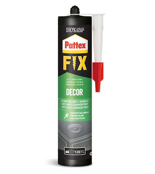 Клей монтажний акриловий Патекс (Pattex) Fix Decor, білий, 380г