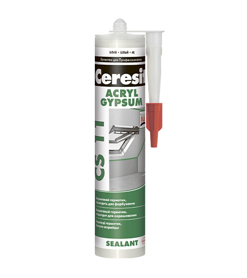 Герметик акриловый Церезит (Ceresit) CS11 Acrul Gypsum, белый, 280мл