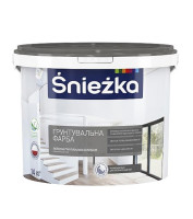 Грунтовочная латексная краска глубоко матовая Снежка (Sniezka), белый, 7 кг