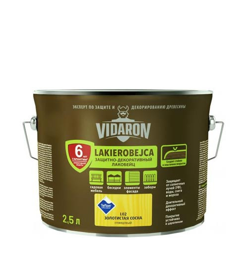 Лакобейц Відарон (Vidaron), золота сосна L02, 2.5 л