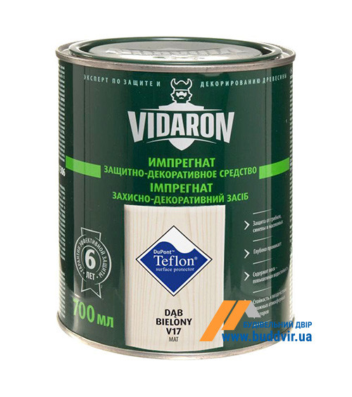 Імпрегнат Відарон (Vidaron), вибілений дуб, V17, 0.7 л