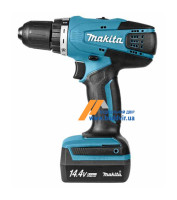 Дрель-шуруповерт аккумуляторная Макита (Makita) DF347DWE, 14.4В, 1.3Ач, 1400об/мин