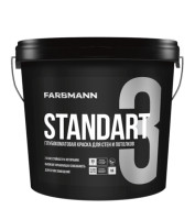 Інтер’єрна латексна фарба глибоко матова Фарбманн (Farbmann) Standart 3, білий, 2.7л