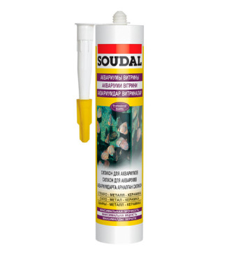 Силиконовый герметик Соудал (Soudal) для аквариумов Silirub AQ, черный, 310 мл