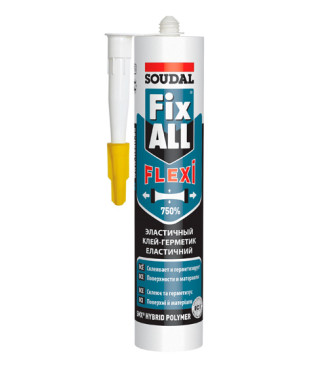 Клей-герметик Соудал (Soudal) Fix all flexi, белый, 290мл