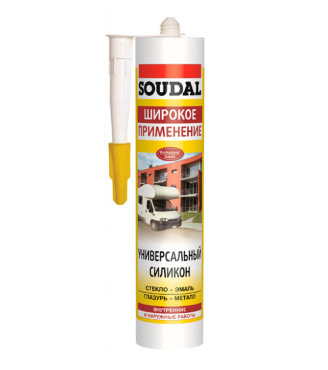 Силиконовый универсальный герметик Соудал (Soudal) серый, 280мл