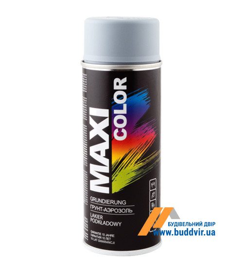 Грунт аерозольний Максі Колор (Maxi Color) матовий, сірий, 400мл
