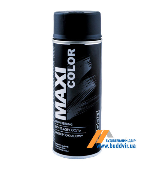 Грунт аерозольний Максі Колор (Maxi Color) матовий, чорний, 400мл
