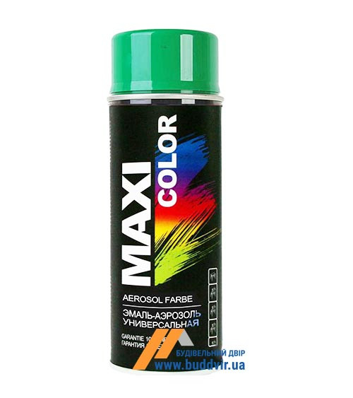 Емаль нітро аерозольна Максі Колор (Maxi Color) глянцевий, зелений RAL6002, 400мл