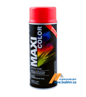 Эмаль нитро аэрозольная Макси Колор (Maxi Color) глянцевая, красная RAL3020, 400мл