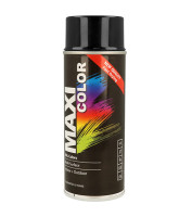 Эмаль нитро аэрозольная Макси Колор (Maxi Color) глянцевая, черная RAL9005, 400мл