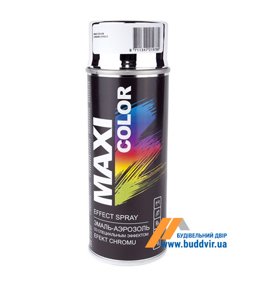 Емаль акрилова аерозольна Максі Колор (Maxi Color) глянцевий, ефект хрому, 400мл