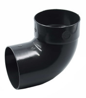 Відвід одномуфтовий Ренвей (RainWay) 130, графітовий, 87°, d100мм (коліно)