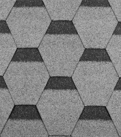 Черепиця бітумна Ондулін (Onduline) Bardoline First Hexagonal, сірий, 2.9м2