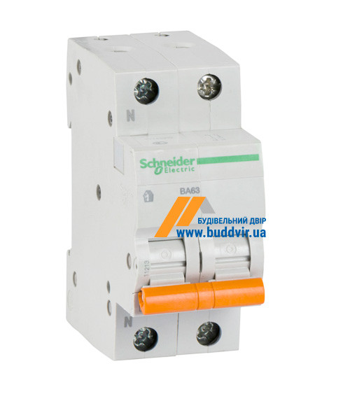 Выключатель автоматический Schneider 2Р, 16А,  С 4,5кА