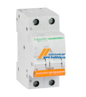 Выключатель автоматический Schneider 2Р, 20А,  С 4,5кА
