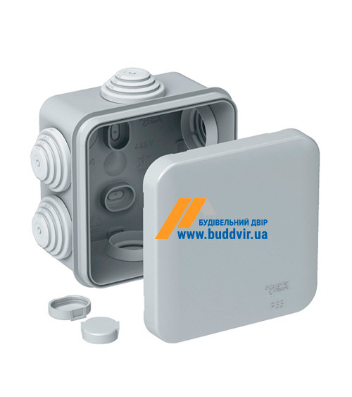 Коробка розподільча з кришкою Schneider, 70х70х40 