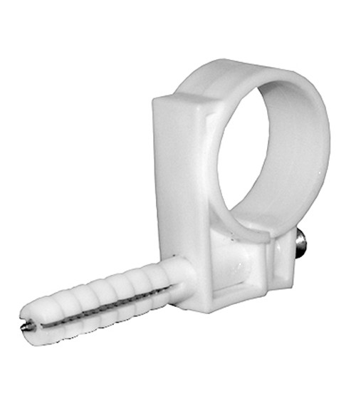 Обойма для труб и кабеля с шурупом Вейв (Wave) e.holder.stand, d20-22мм, белый, 50шт