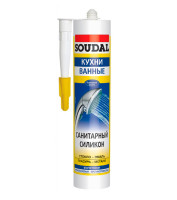 Силиконовый санитарный герметик Соудал (Soudal) прозрачный, 280мл