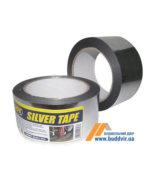 Стрічка металізована НРХ, Silver Tape ST5025 срібна, 50мм*25м