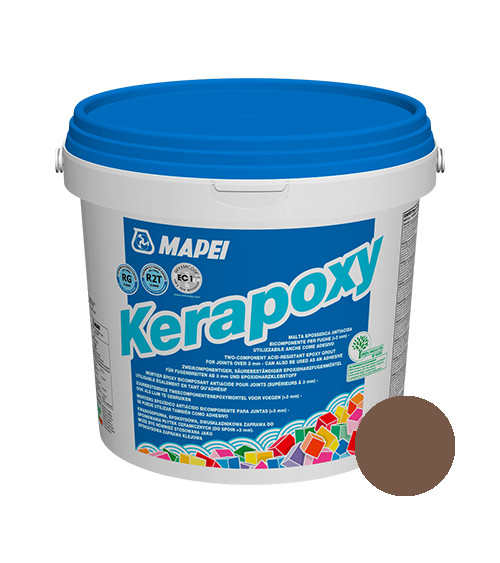 Шов кольоровий епоксидний еластичний водостійкий Мапеі (Mapei) Kerapoxy 144, шоколад, 2кг