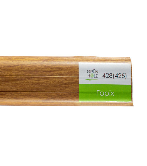 Плінтус пластиковий Grun Holz, Горіх 428, 2.5м, шт