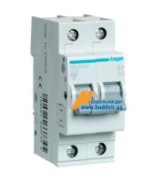 Автоматический выключатель Hager, 2P, 20А, С, 6 kA