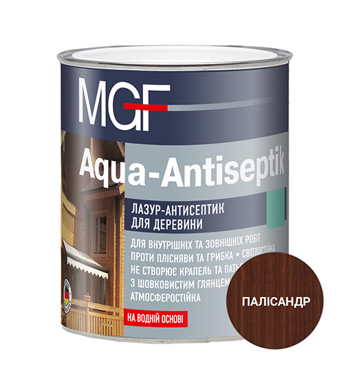 Лазур-антисептик МГФ (MGF) Agua-Antiseptik, палісандр, 10л