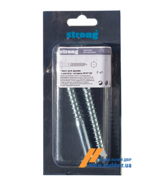 Гвинт DIN571 Стронг (Strong) для дерева, з шестигранною головкою, М10*120, 2шт