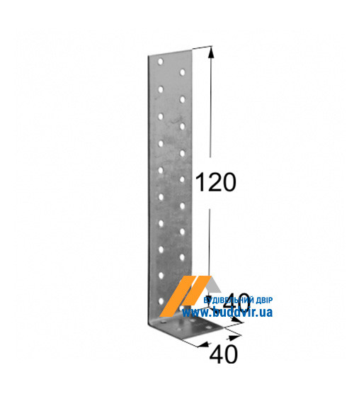Кутник асиметричний Strong120*40*40 мм (1,8 мм)