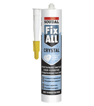 Клей-герметик Соудал (Soudal) FIX ALL Crystal, прозрачный, 290 мл
