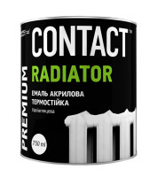 Эмаль акриловая полуглянцевая для радиаторов Днепр Контакт (Dnipro Contact), белый, 0.45кг