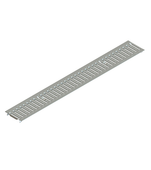 Решетка водоприемная Basic PB-10.14.100-K 20101-М, штампованная стальная оцинкованная, 100х13.6 см