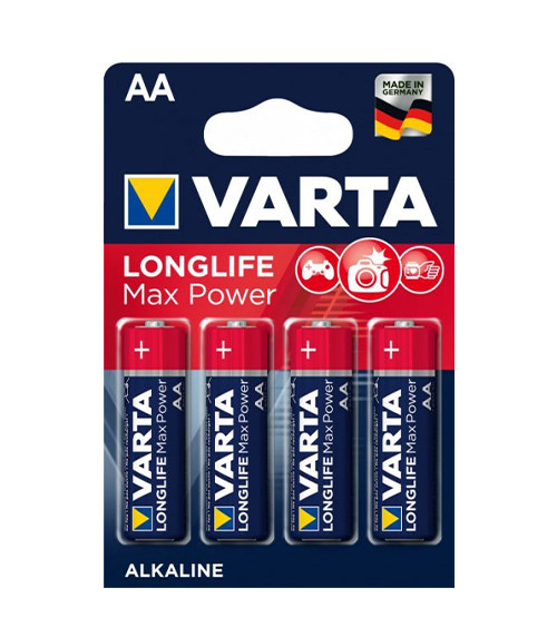 Батарейка лужна Варта (Varta) Longlife Max Power,  AA, 4шт