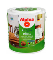 Лак Aqua Moebel, Альпіна(Alpina), шовковистий мат, 2,5 л