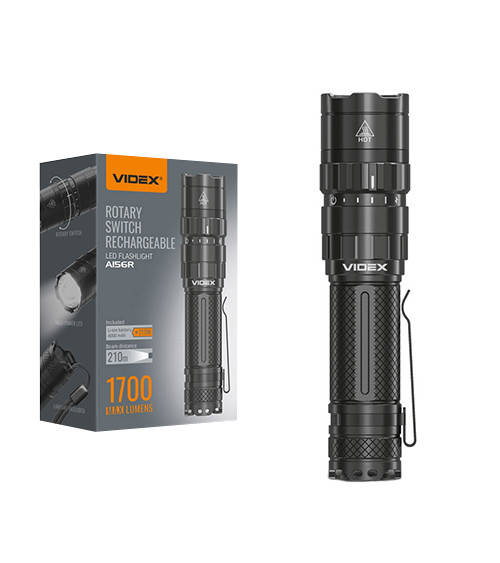 Фонарик портативный светодиодный Видекс (Videx) VLF-A156R, 1700Lm, 6500K