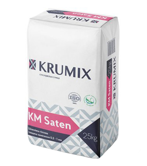 Шпаклевка гипсовая финишная Крумикс (Krumix) КМ Saten, 25кг