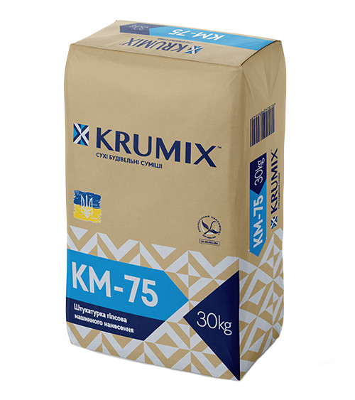 Штукатурка гипсовая машинная Крумикс (Krumix) КМ75, 30кг