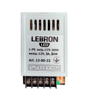 Блок питания для led-ленты Леброн (Lebron), 12В, 3A, 36Вт