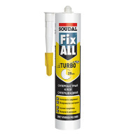 Клей-герметик Соудал (Soudal) Fix all flex TURBO, білий, 290мл