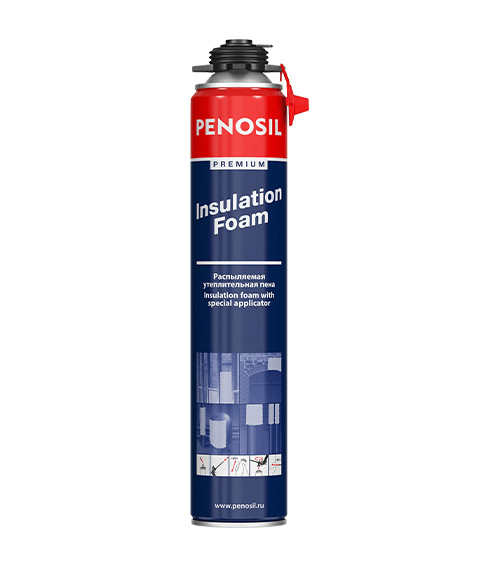 Піна утеплююча поліуретанова розпилювальна Пеносил (Penosil) Insulation Foam, 810мл