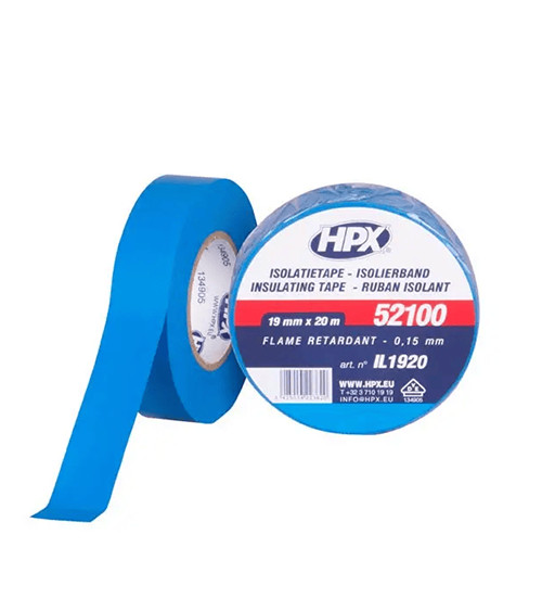 Изолента ПВХ HPX 52100, синий, 19ммх20м