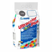Шов кольоровий еластичний водостійкий Мапеі (Mapei) Ultracolor Plus 119, лондонський сірий, 2кг