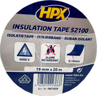 Изолента ПВХ HPX 52100, белый, 19ммх20м