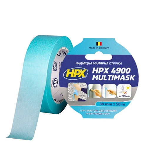 Малярная сверхпрочная лента HPX4900 Multimask, 38мм, 50м, 120C